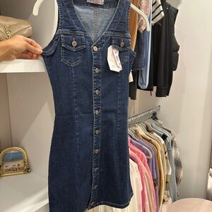 Denim Button-Down Dress